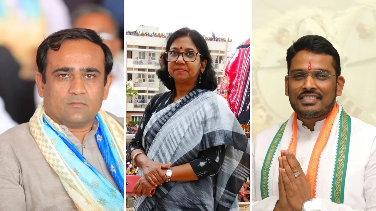 Nilesh Kumbhani | Sucharita Mohanty | akshay kanti bam | congress candidate seat back side against bjp | congress candidate lok sabha election 2024