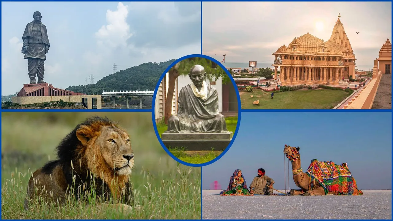 top 10 tourist places in Gujarat | statue of unity | gir national park | sabarmati ashram | somnath temple | kutch rann utsav