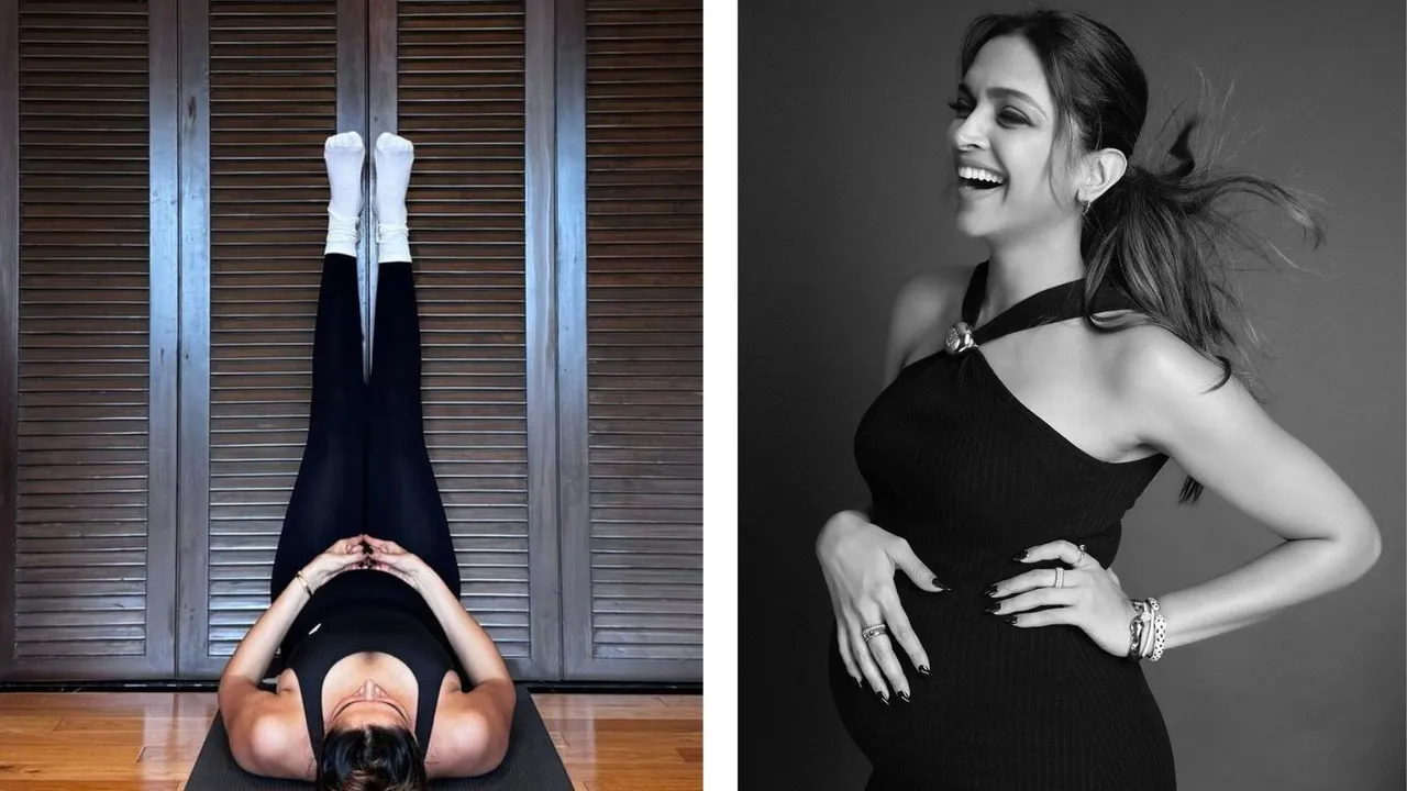 Deepika Padukone Pregnancy Yoga Viparita Karani