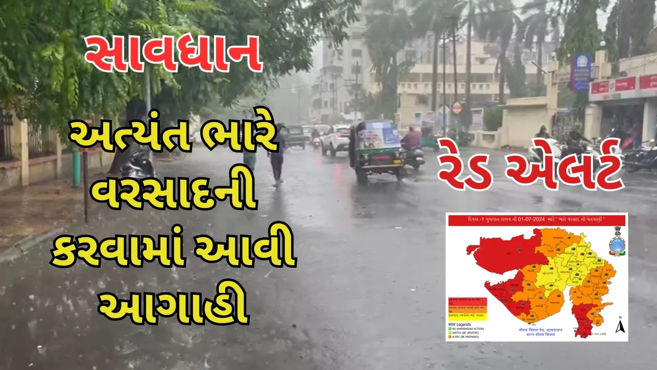 Gujarat Very Heavy Rain Forecast