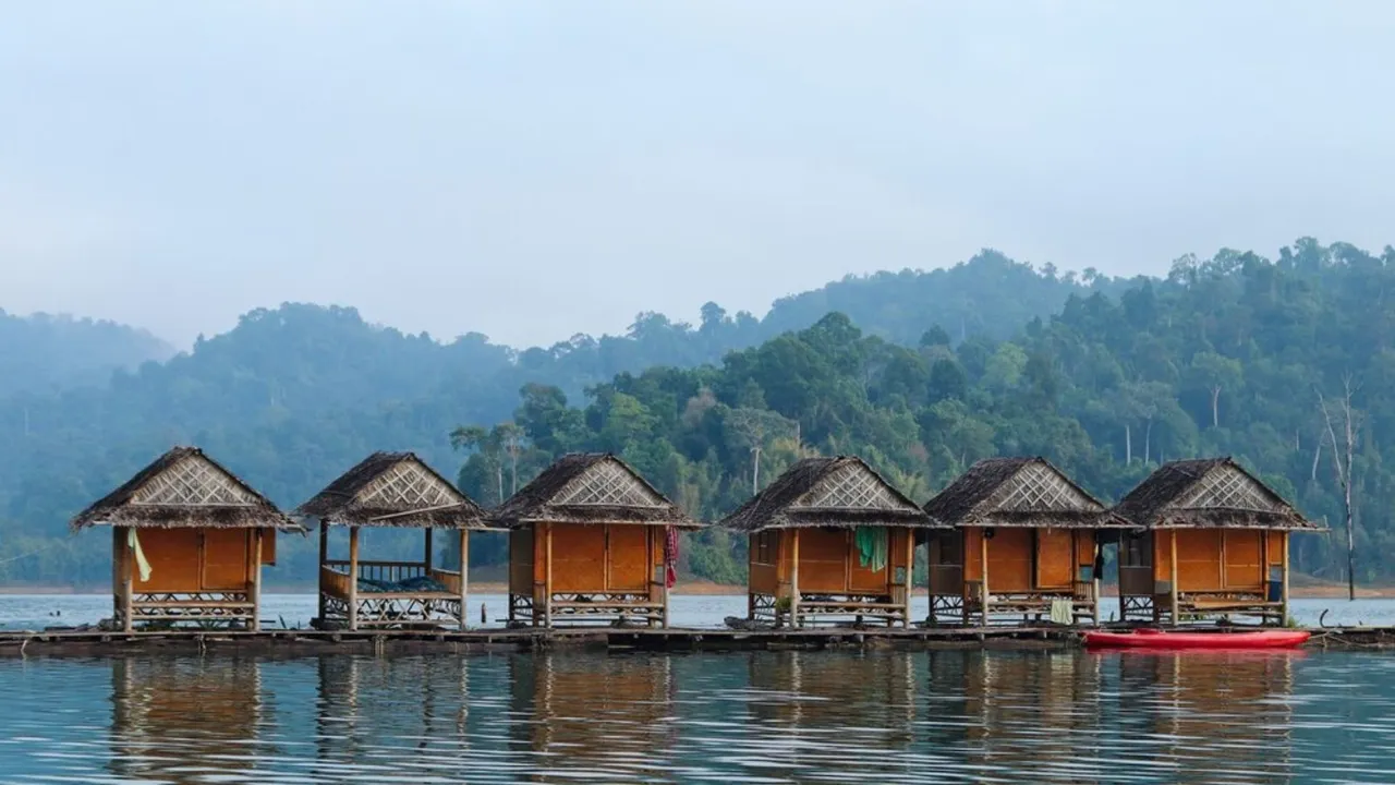 floating huts