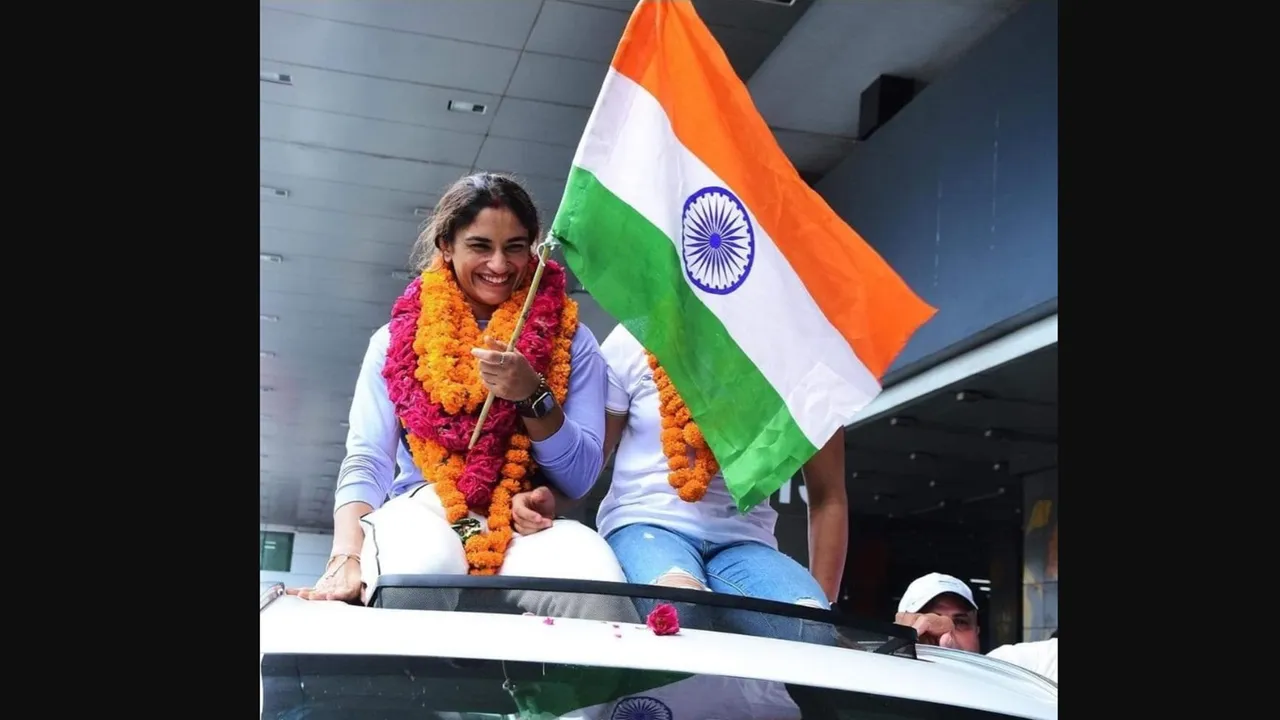 Wrestler Vinesh Phogat reached India