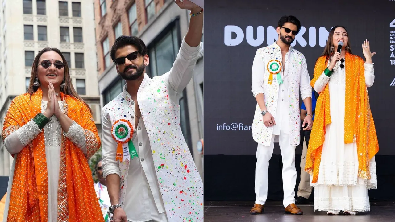 Sonakshi Sinha-Zaheer Iqbal Join India Day Parade in New York