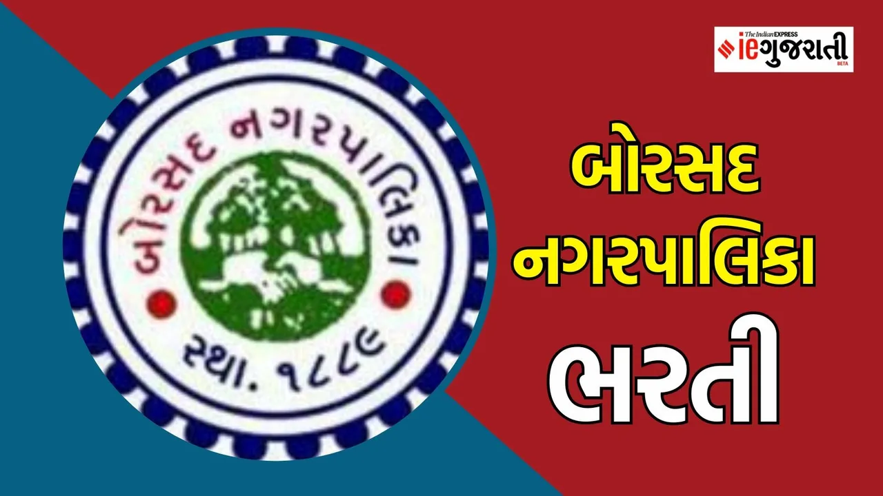 Borsad nagarpalika recruitment city manager