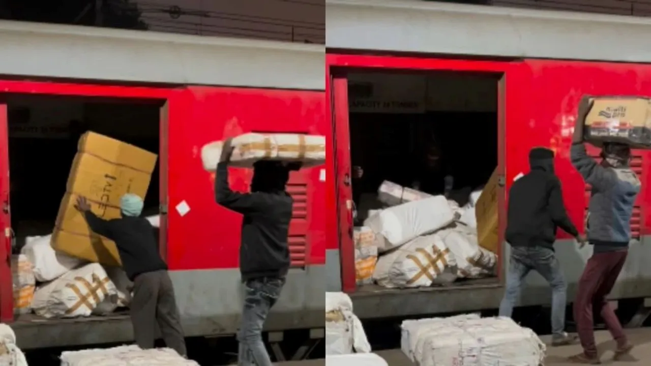 Indian railway, Indian rail parcel service, viral video,