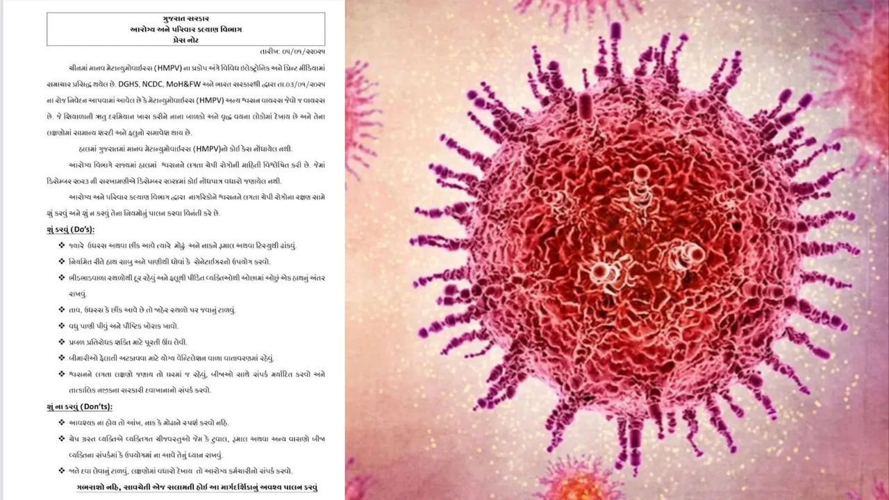 Gujarat HMPV Advisory, Gujarat HMPV New Case,Karnataka HMPV 2 Cases,