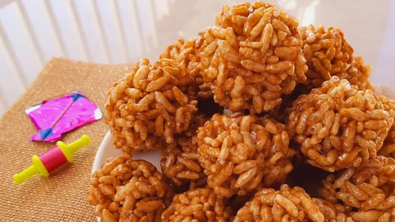 Murmura Laddu Recipe | Uttarayan Laddu Recipe | mamra na ladoo recipe | mamra na ladoo recipe