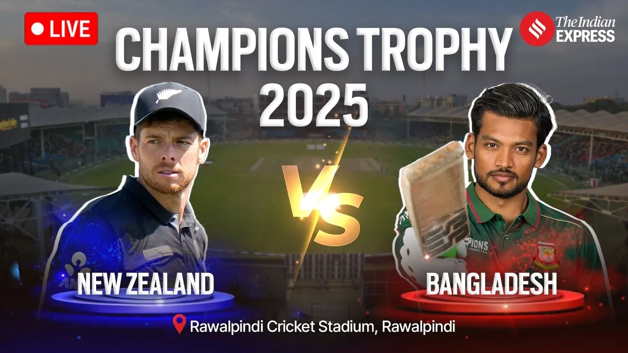 Champions Trophy 2025, BAN vs NZ Live Cricket Score, BAN vs NZ