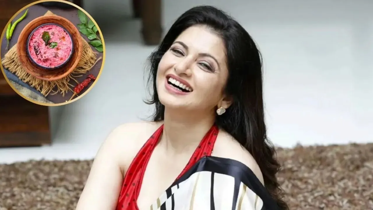 Bhagyashree, beetroot raita recipe