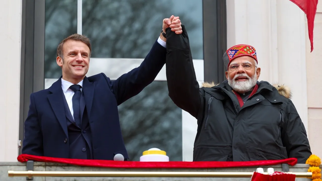 Narendra Modi, Emmanuel Macron