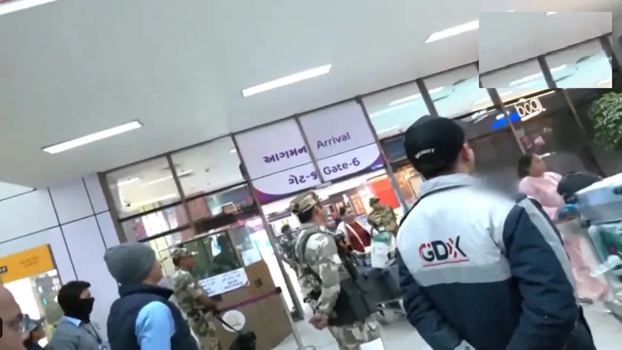 USA deport gujarati airport