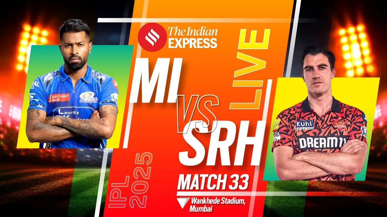 IPL Live Score 2025 MI vs SRH, IPL 2025, MI vs SRH
