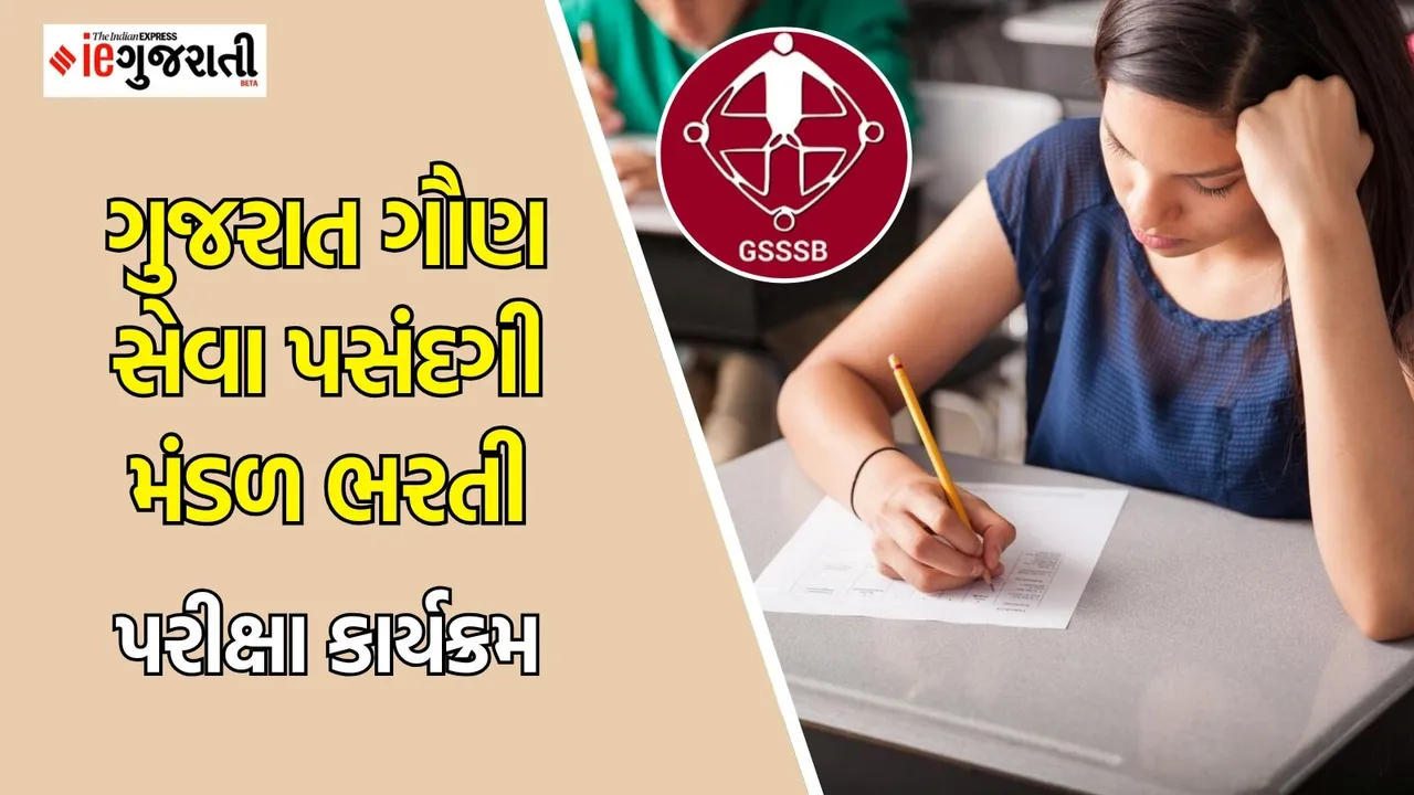 Gujarat Subordinate Services Selection Board Recruitment Exam Schedule