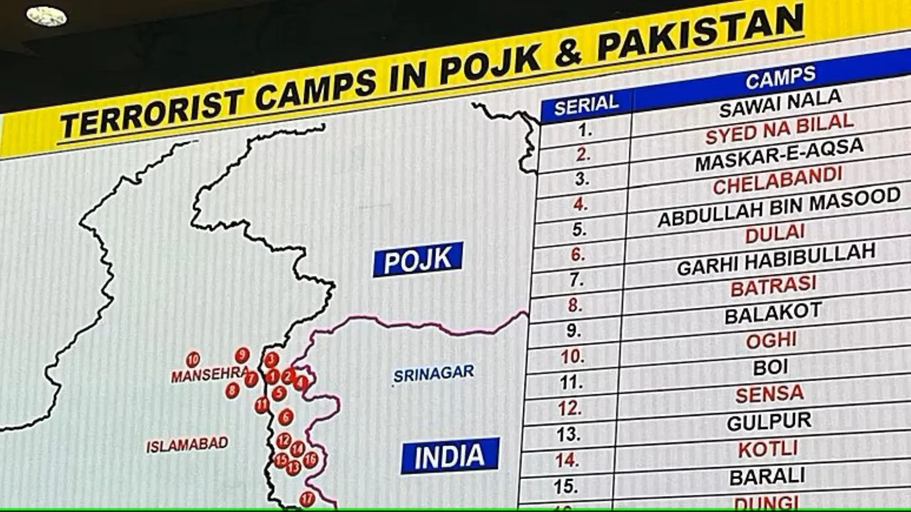 Operation Sindoor Air Strike Terrorist Camps in POJK and Pakistan