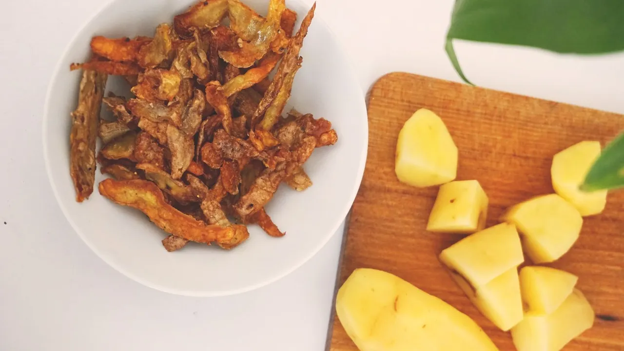 Potato Peel Crisp Recipe, potato skin crispy recipe