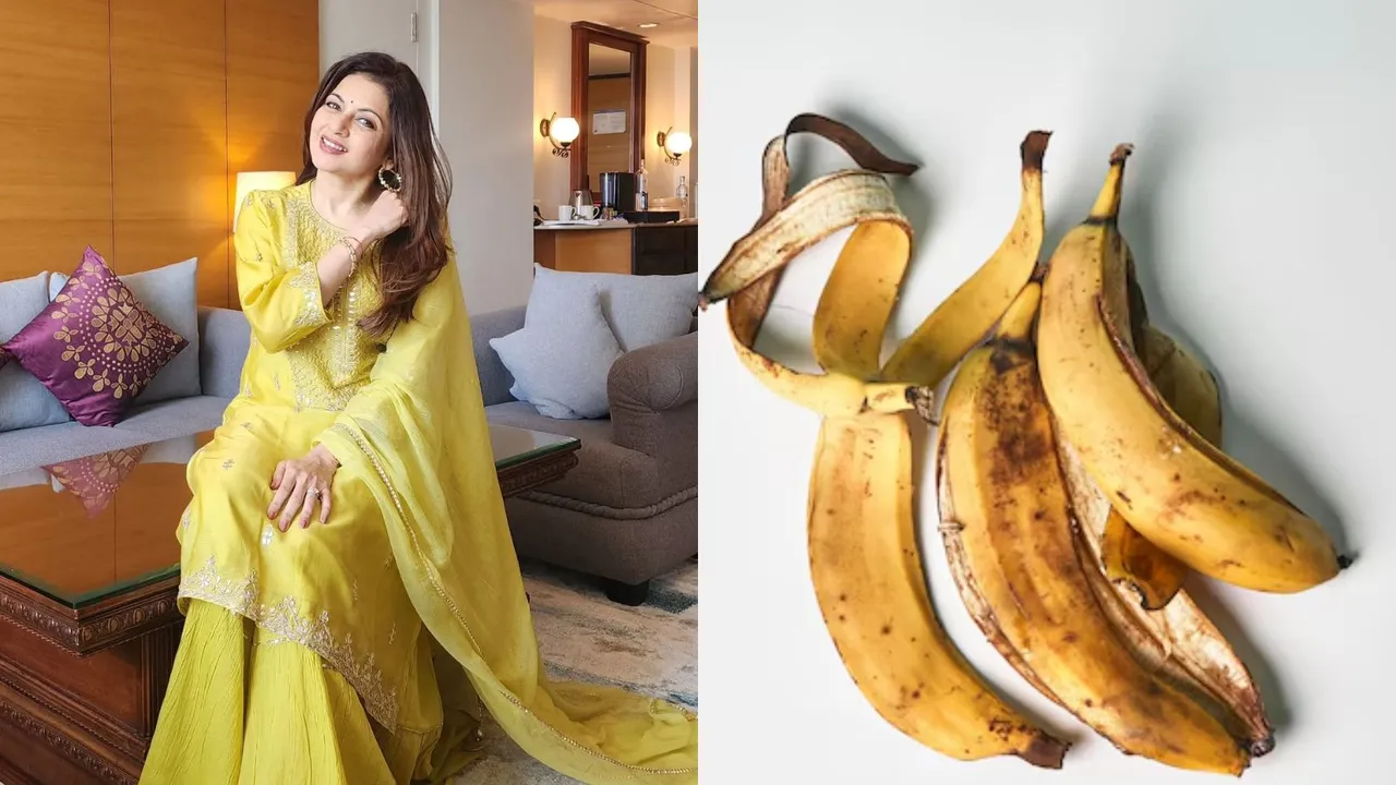 actress bhagyashree applies banana peel for glowing skin | અભિનેત્રી ભાગ્યશ્રી ચમકતી ત્વચા માટે કેળાની છાલ લગાવે