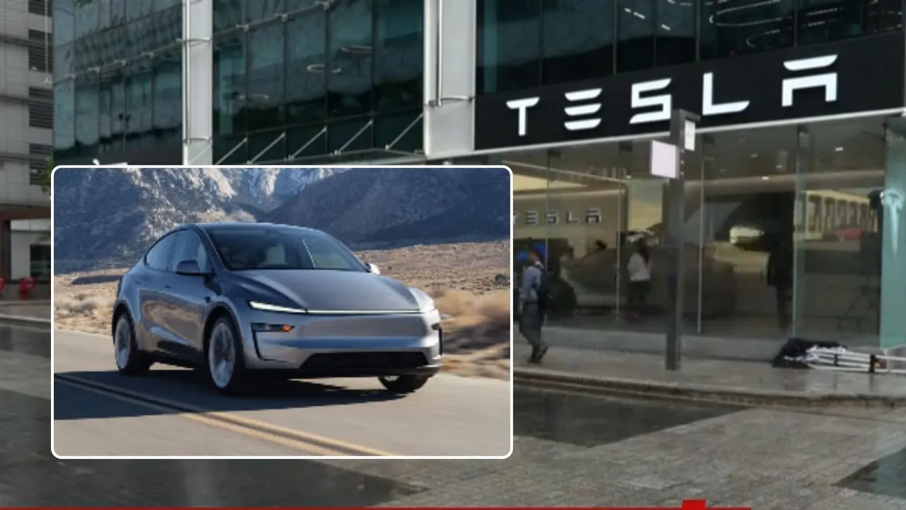 tesla first showroom Open in Mumbai | tesla first showroom Open in India | tesla car launch india | tesla car price in india | tesla model y launch in india | elon musk tesla car