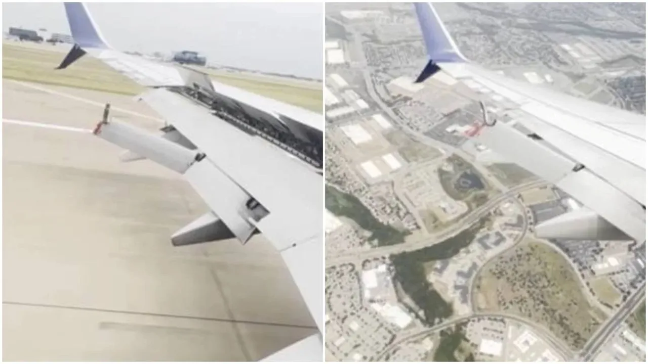 delta airlines flight, broken wing,