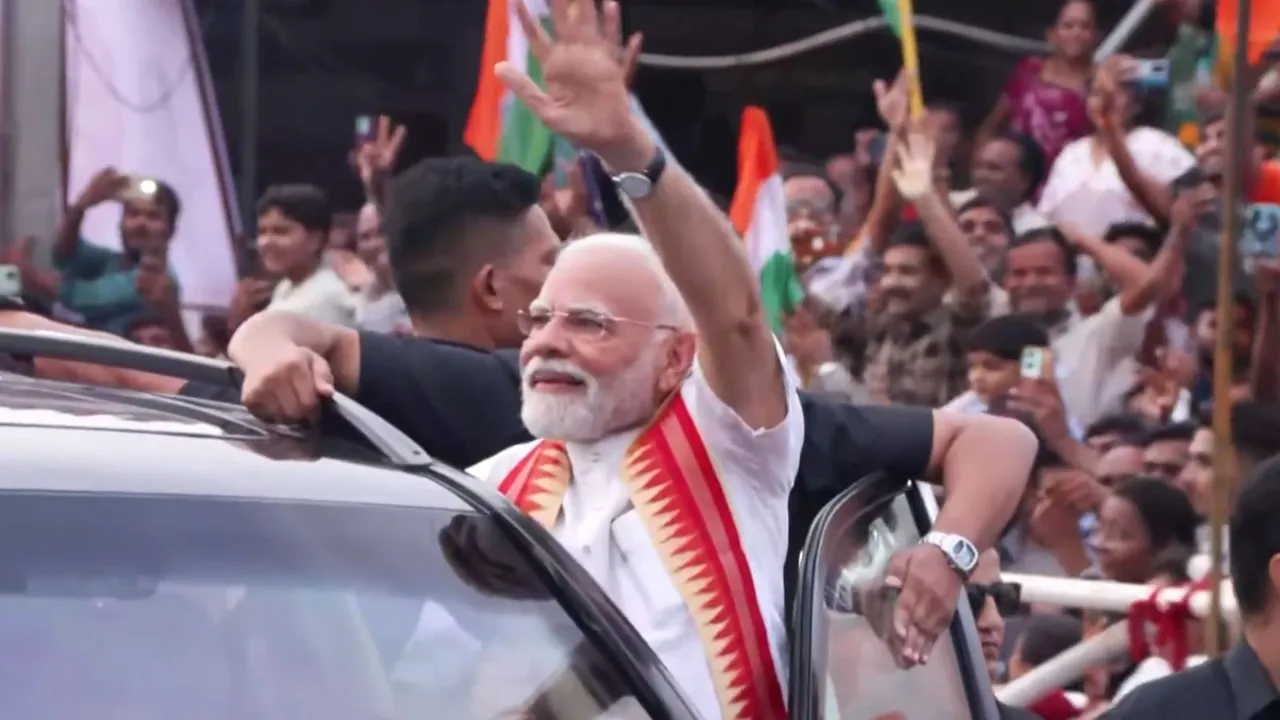 pm modi, પીએમ મોદી રોડ શો