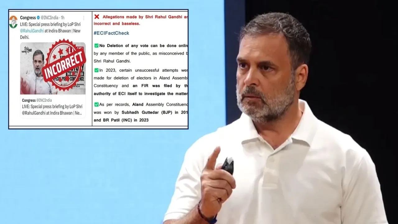 Rahul Gandhi press on vote chori