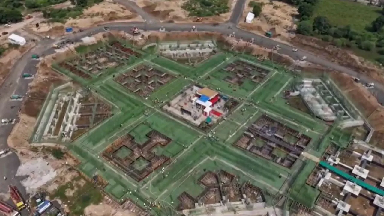 vishv umiyadham concrete raft, vishv umiyadham