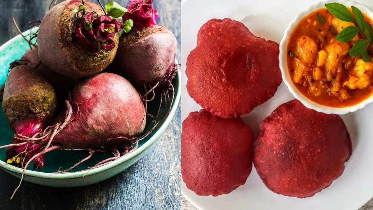 બીટરૂટ પુરી રેસીપી