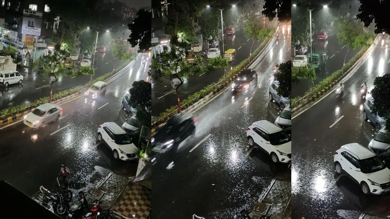 Unseasonal rain in Ahmedabad