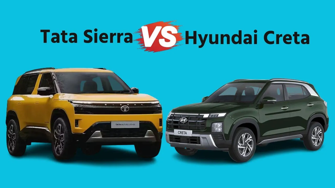 Tata Sierra | Hyundai Creta | Tata Sierra vs Hyundai Creta Comparison | Tata Sierra price | Hyundai Creta price