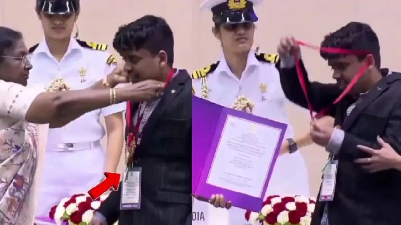 Droupadi murmu, Viral Video, medal