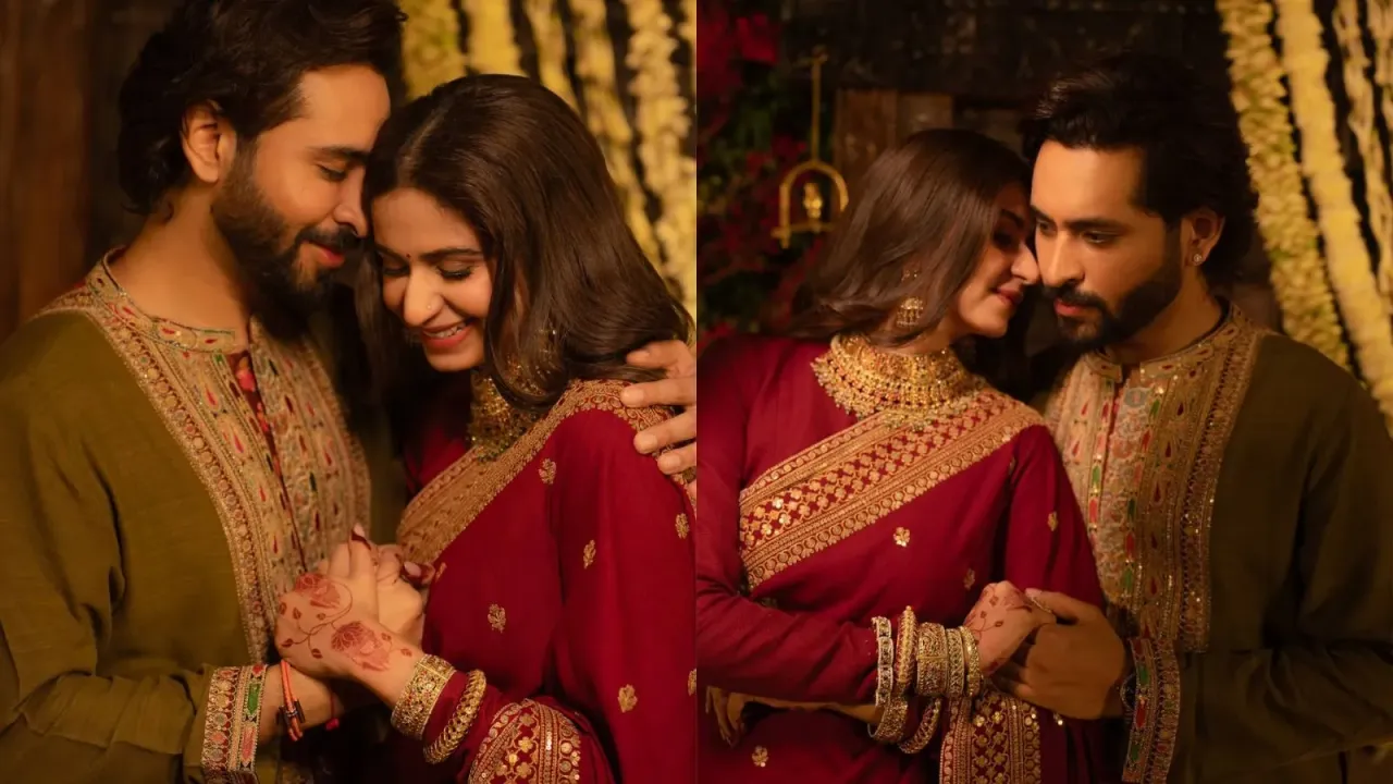 ગાયક કિંજલ દવે ધ્રુવીન શાહ સગાઈ ગોળધાણા ફોટા મનોરંજન। Kinjal Dave dhruvin shah engagement goldhana photos