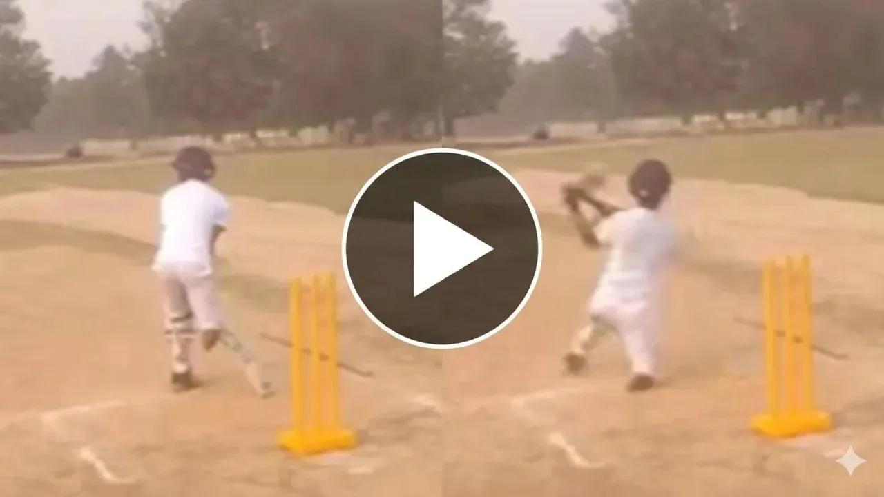 one legged child play cricket video | Viral Video
