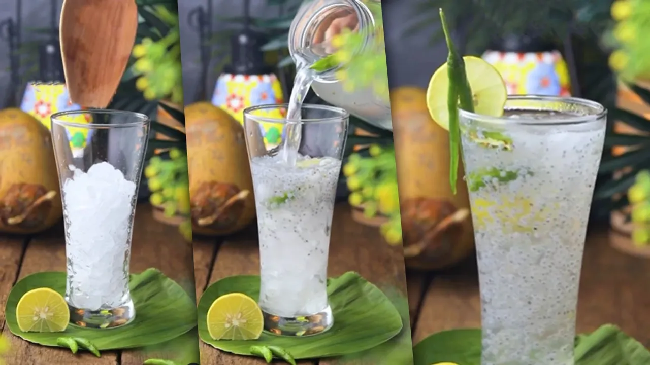 Tender Coconut Kulukki Sarbath Recipe