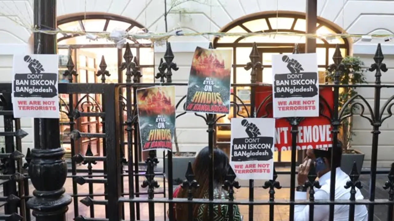 Kolkata protest, arrest Hindu monk Bangladesh