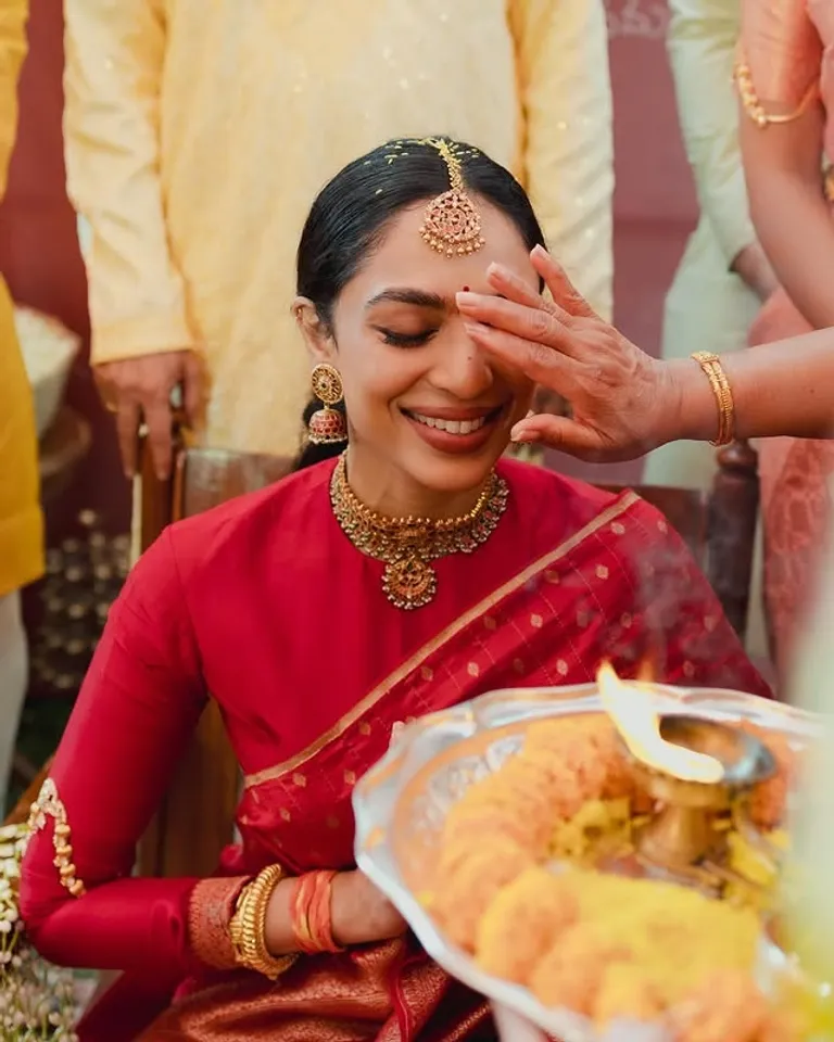 Sobhita Dhulipala Haldi pics  