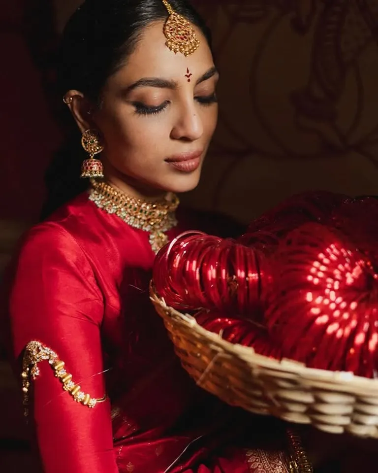 Sobhita Dhulipala Haldi pics  