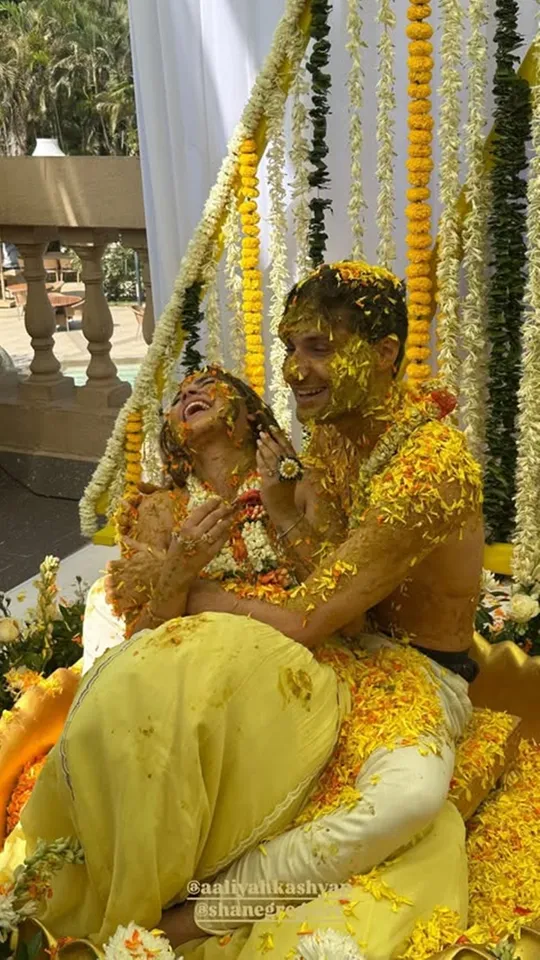 Anurag Kashyap Aaliyah Kashyap haldi ceremony photos