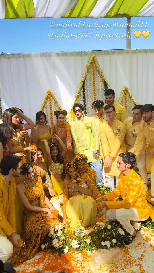 Anurag Kashyap Aaliyah Kashyap haldi ceremony photos