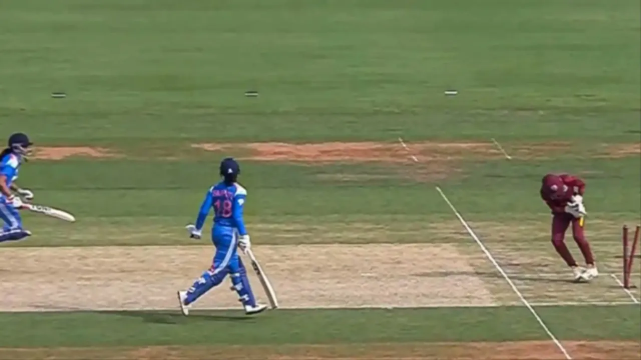 smriti mandhana run out