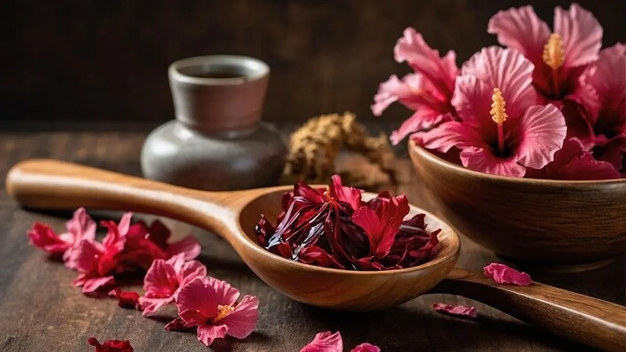Skin Care Using Hibiscus And Rose Face Mask