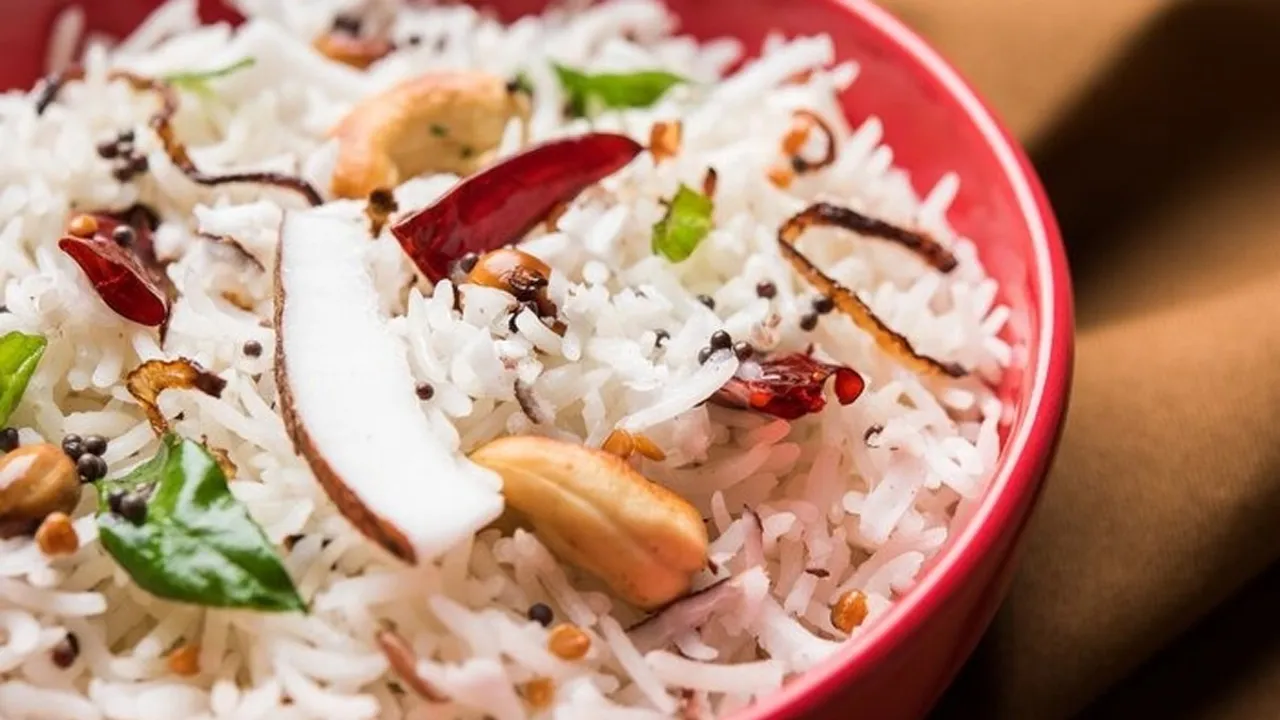 Kerala Style Coconut Rice Recipe