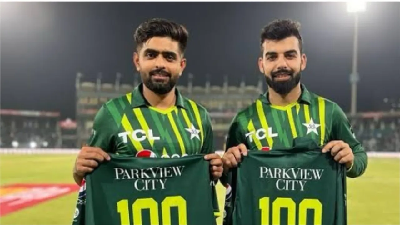 Shadabh Khan with Babar Azam