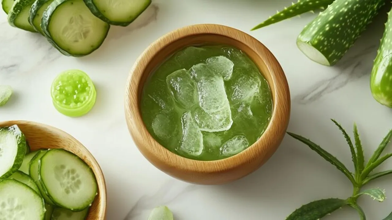 Cucumber Aloe Vera Ice Cube For Soft Cool Skin 