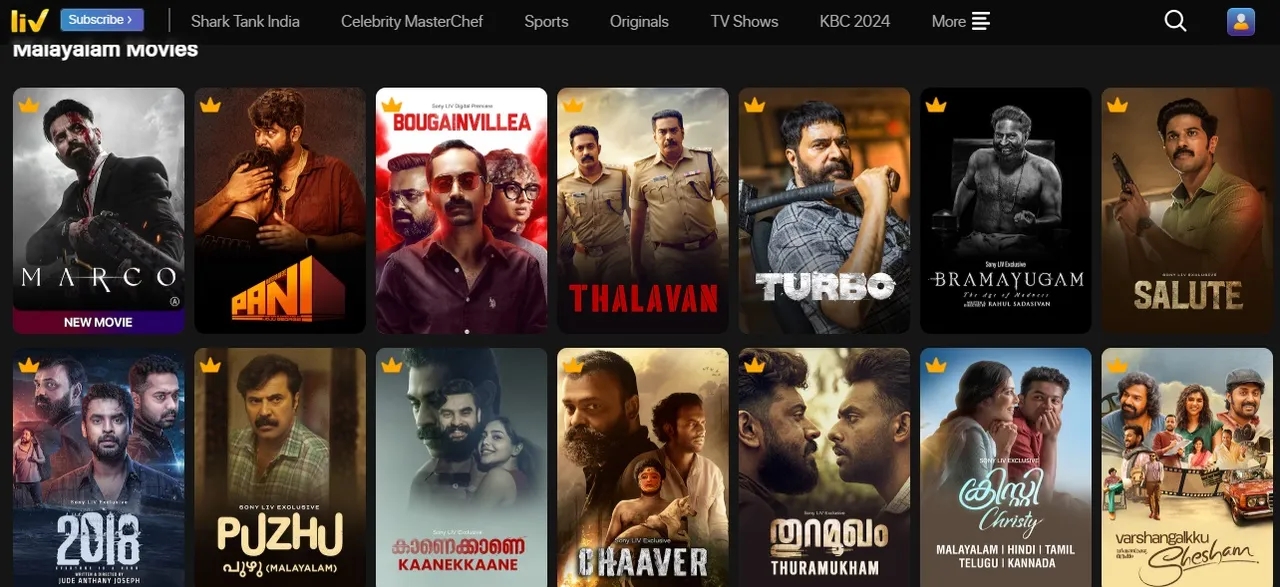 New OTT releases Sony Live Malayalam Films