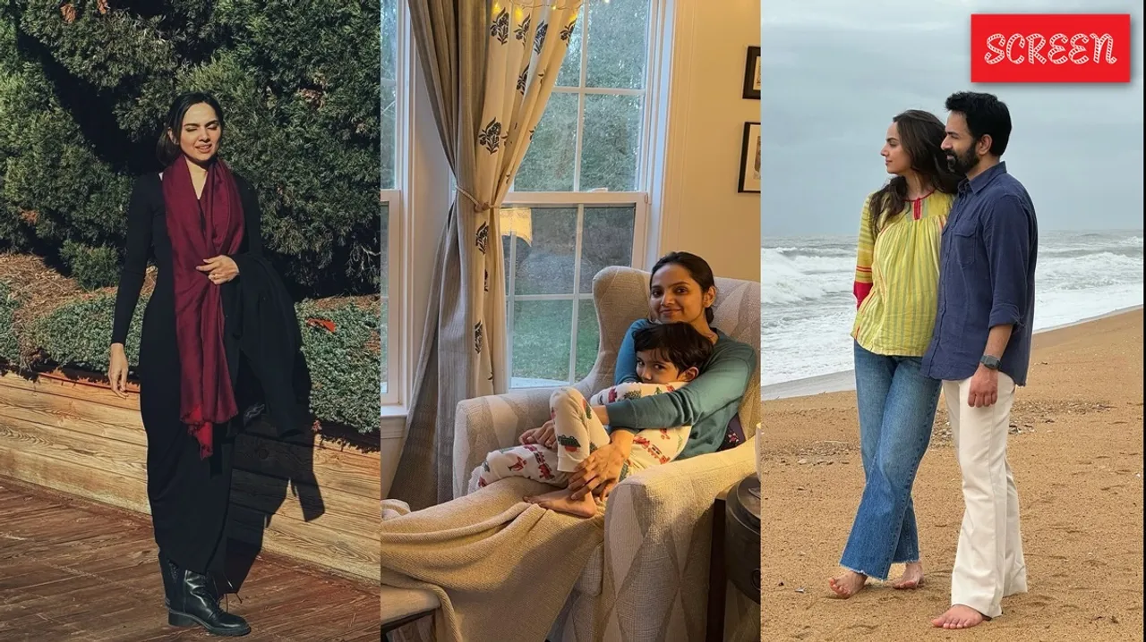 Samvritha Sunil latest pics family pic fi