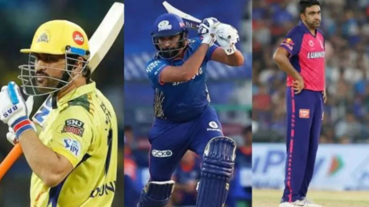 MS Dhoni, Rohit Sharma, R Ashwin 