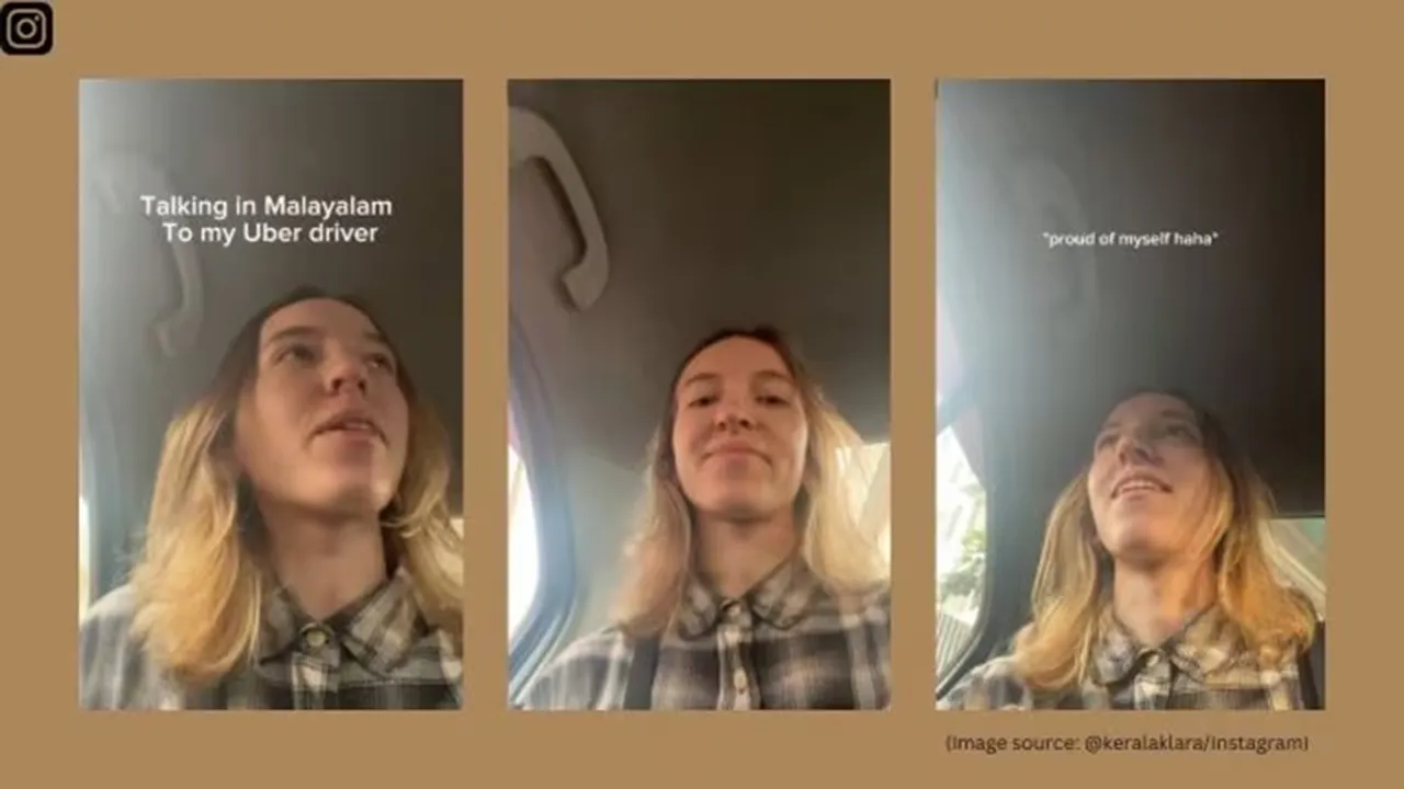 German woman speaking fluent Malayalam