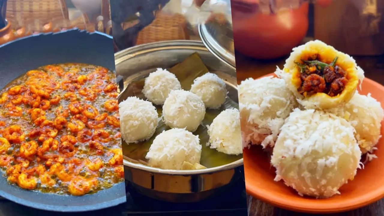 Rice Flour Undaputtu With Chemmeen Recipe