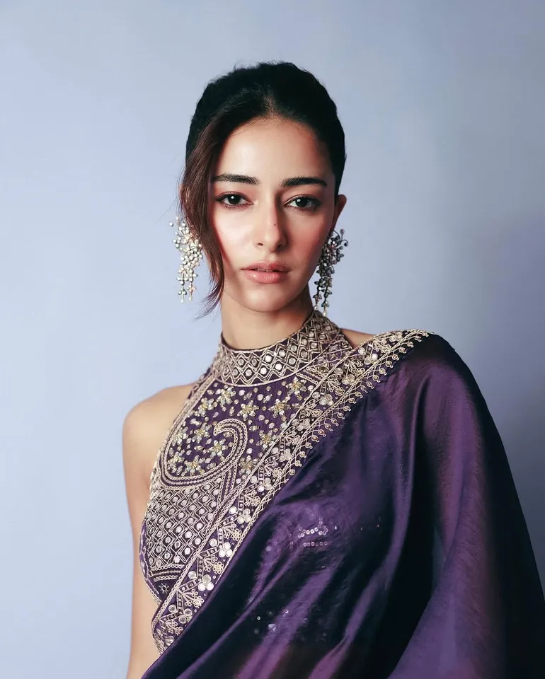 Glamorous Saree Look Of Ananya Panday 