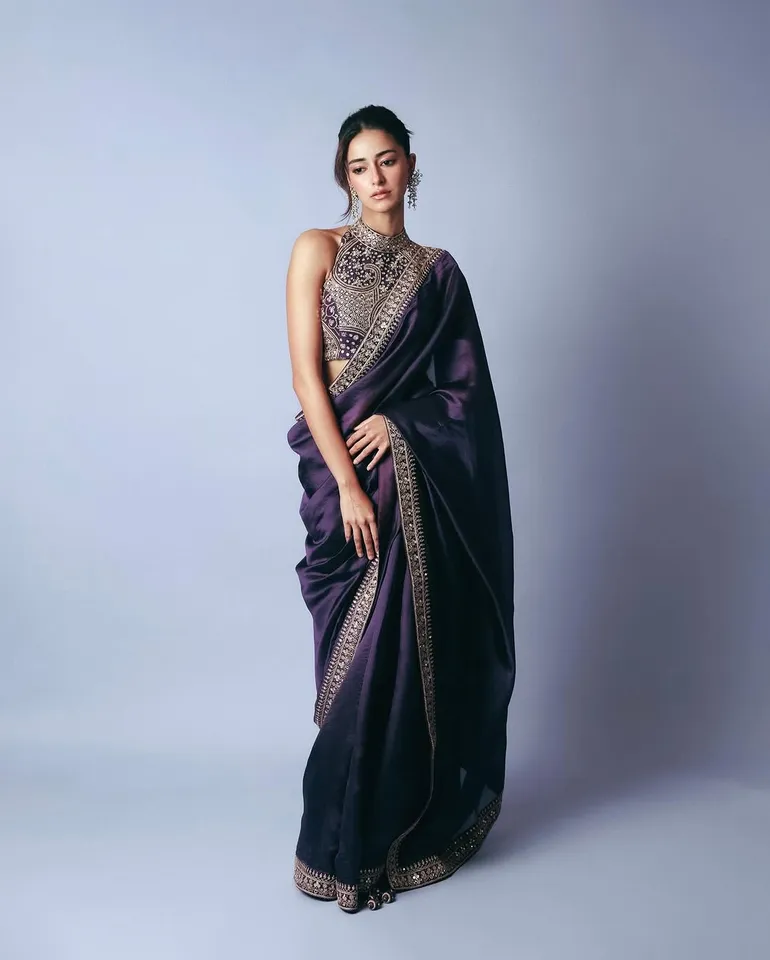 Glamorous Saree Look Of Ananya Panday 