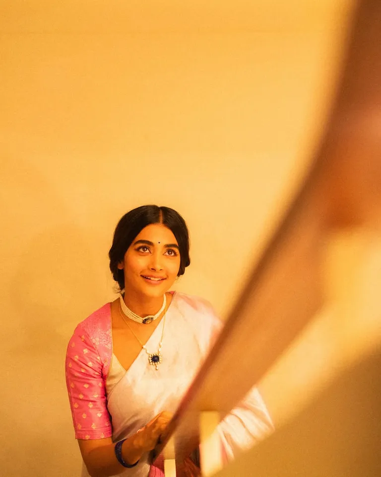 Pooja Hedge Saree Look